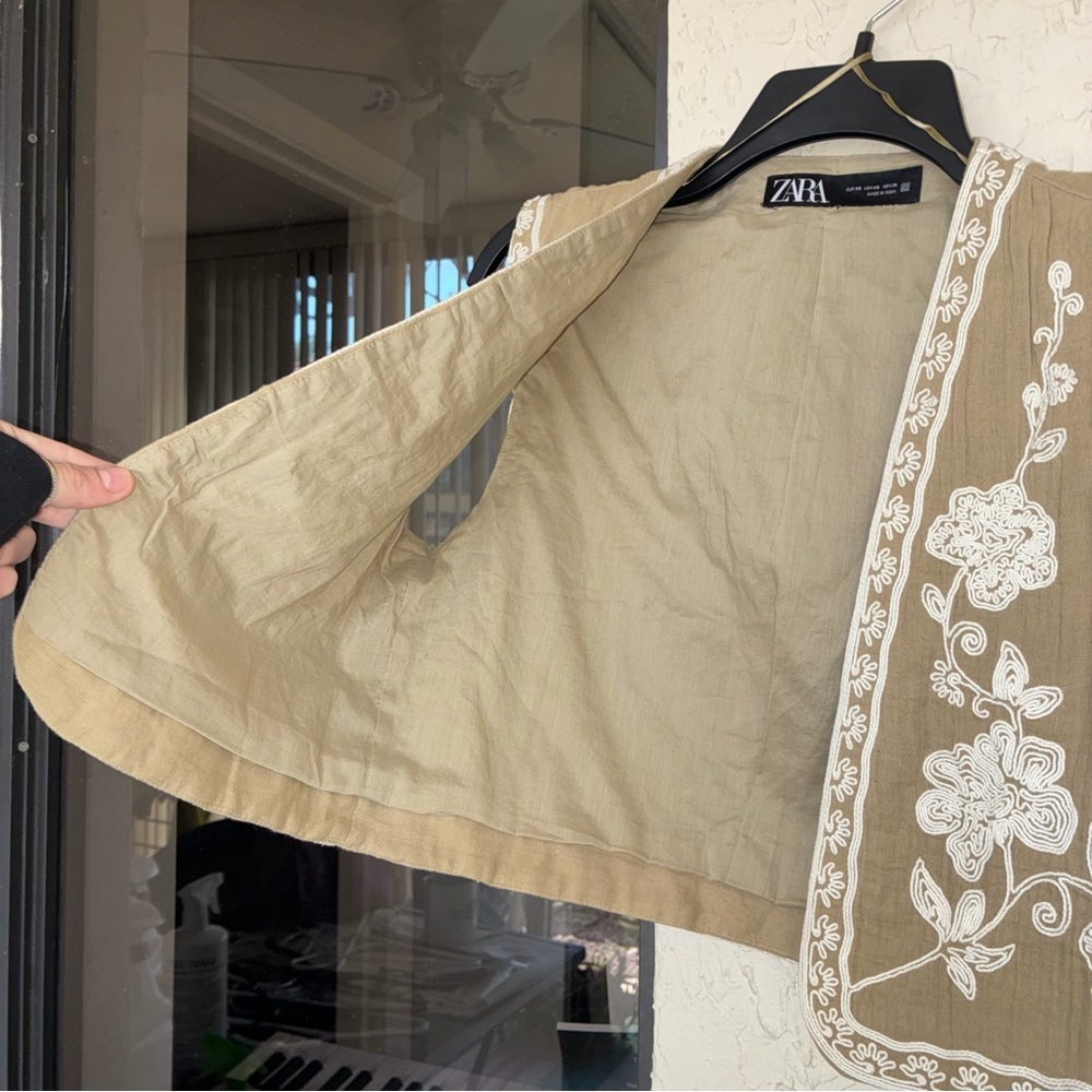 ZARA Boho Embroidered Vest XS - SOLD OUT Blogger Favorite - EUC Rare - Picture 5 of 8